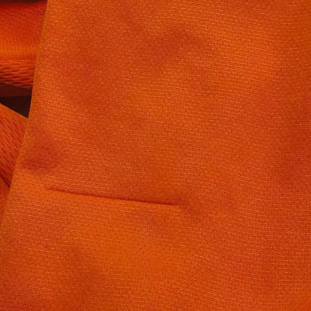 adidas Climalite Orange 1/4 Zip Mock Neck Pullover Men's L Long Sleeve
